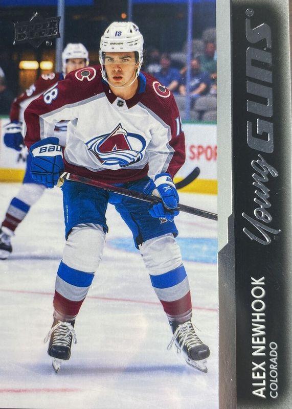 2021–22 Upper Deck Series 2 Alex Newhook #461 Young Guns — exact base card front
