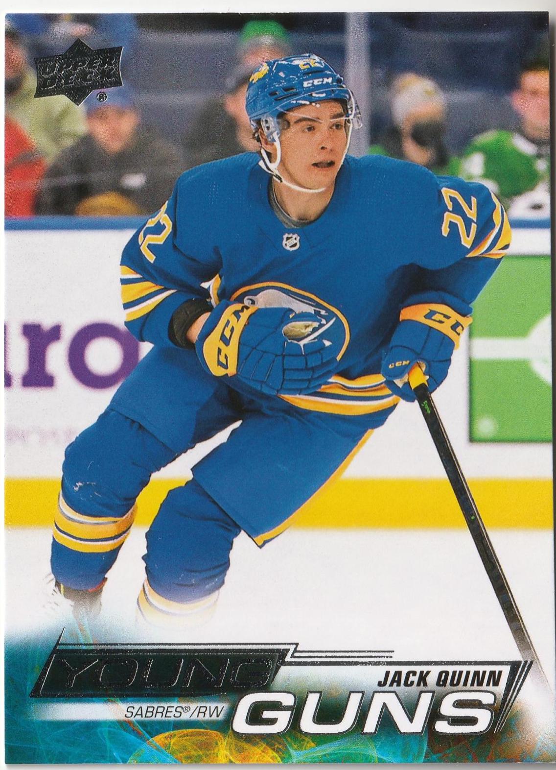 2022–23 Upper Deck Series 1 Jack Quinn #204 Young Guns — exact base card front