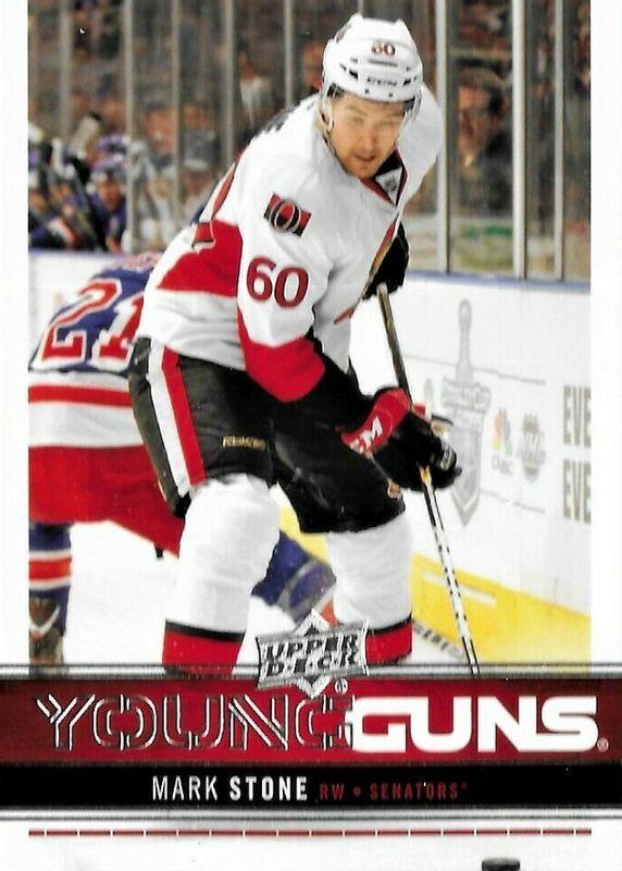 2012–13 Upper Deck Series 1 Mark Stone #239 Young Guns — exact base card front