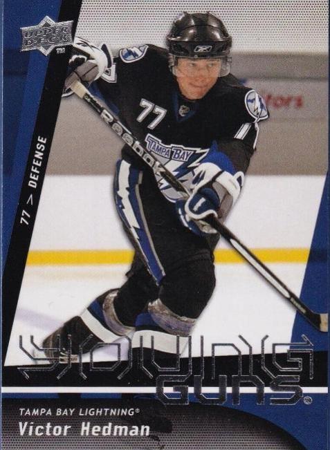 2009–10 Upper Deck Series 1 Victor Hedman #202 Young Guns — exact base card front